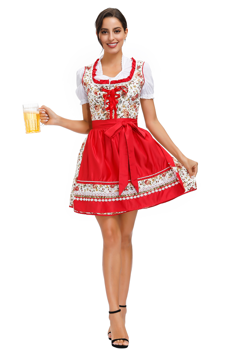 New Oktoberfest Costume Sexy Beer Girl Dirndl Dress Costume